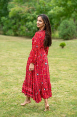 Simona Red Chili Dress