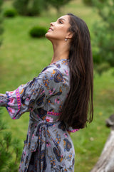 Queen Wrap Parsley Grey Dress