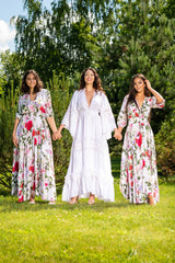 White Swan Linen Wedding Dress