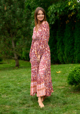 Simona Red Ruster Dress