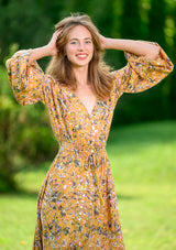 Simona Gold Mustard Dress
