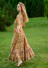 Simona Gold Mustard Dress