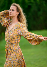 Simona Gold Mustard Dress