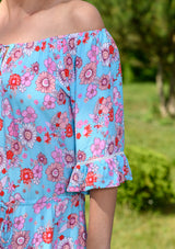 Dreamer Blue Mix Flowers Dress
