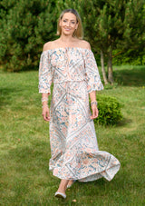 Dreamer White  Sky Roses Dress