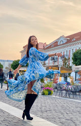 Francesca Blue Grapes Dress