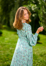 Francesca Sky Flowers Rain Dress