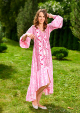 Francesca Pink Wit Dress