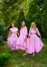 Isabella Wit Flowers Pink Dress