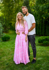 Isabella Wit Flowers Pink Dress