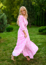 Isabella Wit Flowers Pink Dress