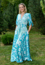 Isabella White Flowers Dress