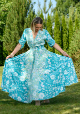 Isabella White Flowers Dress