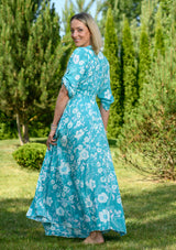 Isabella White Flowers Dress