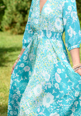 Isabella White Flowers Dress