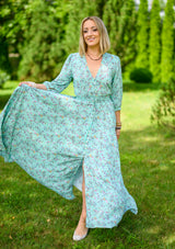 Isabella Sky Flowers Rain Dress