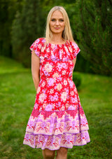 Lolita Red Mix Flowers Dress