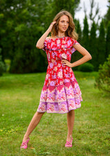 Lolita Red Mix Flowers Dress