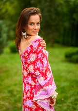 Pancho Red Flowers Dress