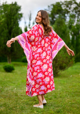 Pancho Red Flowers Dress