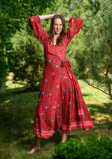Queen Wrap Red Chili Dress