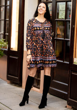 Nelly Black Mustard Mini Dress