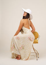 Bianca White Puma Roses Dress
