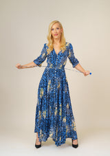 Isabella Blue Puma Roses Dress