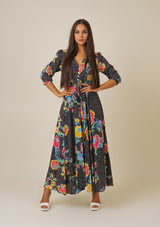 Isabella Dot Black Dress