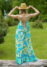 Tia Open Back Yellow Dress