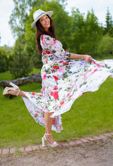 Isabella White Rosalia Dress
