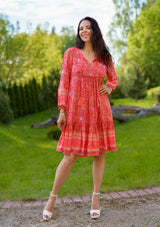 Melly Pink Island Midi Dress