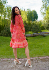 Melly Pink Island Midi Dress