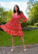 Melly Pink Island Midi Dress