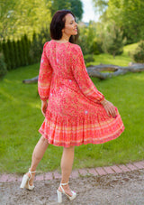 Melly Pink Island Midi Dress
