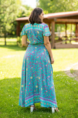Ferria Island Flowers Plus Dress