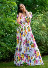 Isabella Rosalia Yellow Plus Dress