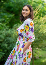 Isabella Rosalia Yellow Plus Dress