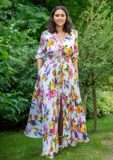 Isabella Rosalia Yellow Plus Dress