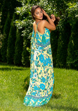 Tia Open Back Yellow Dress