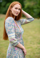 Isabella Flowers Green Dress