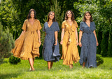 Polka Mustard Midi Dress
