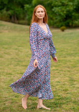 Queen Wrap Navy Merak Dress