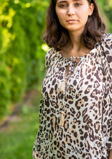 Ella Leopard Maxi Plus Dress
