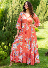 Adelle Dot Orange Dress