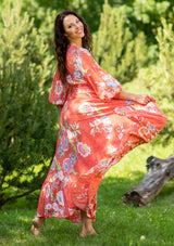 Adelle Dot Orange Dress