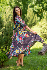 Isabella Dot Black Dress