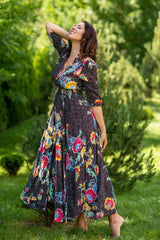 Isabella Dot Black Dress