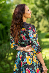 Isabella Dot Black Dress