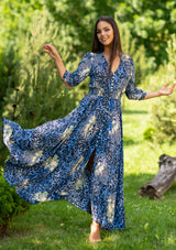 Isabella Blue Puma Roses Dress